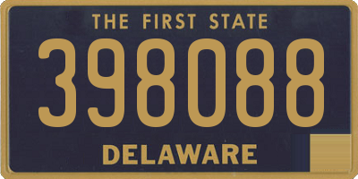 DE license plate 398088