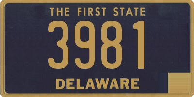 DE license plate 3981