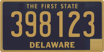DE license plate 398123