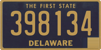DE license plate 398134