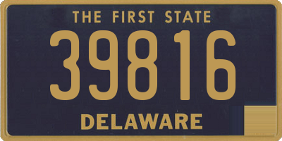 DE license plate 39816