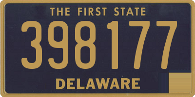 DE license plate 398177