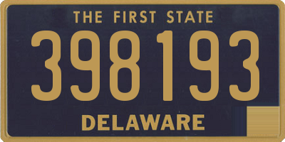 DE license plate 398193