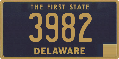 DE license plate 3982