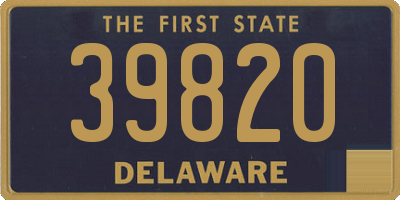 DE license plate 39820