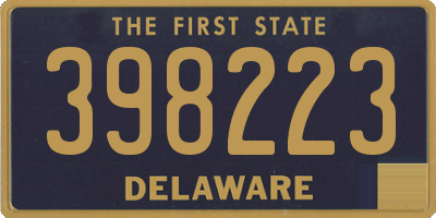 DE license plate 398223