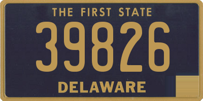 DE license plate 39826