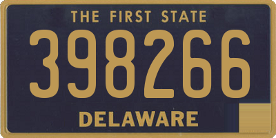 DE license plate 398266
