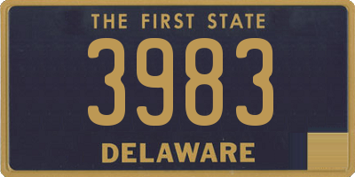 DE license plate 3983