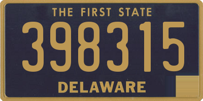 DE license plate 398315