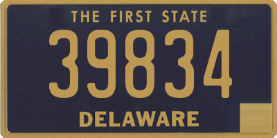 DE license plate 39834