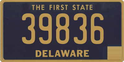 DE license plate 39836