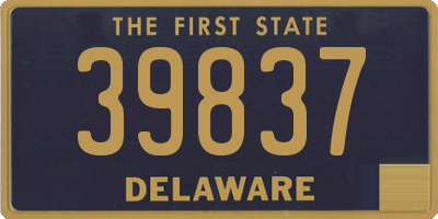 DE license plate 39837