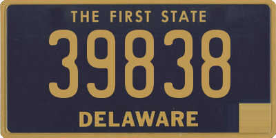 DE license plate 39838