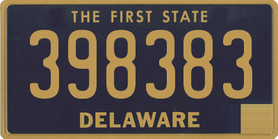 DE license plate 398383
