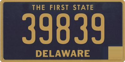 DE license plate 39839