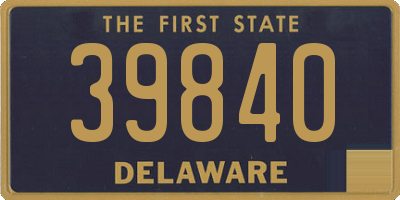 DE license plate 39840