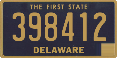 DE license plate 398412