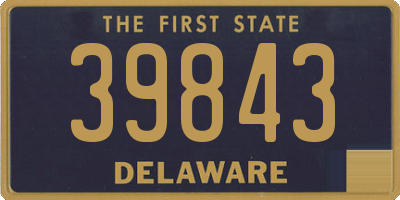 DE license plate 39843