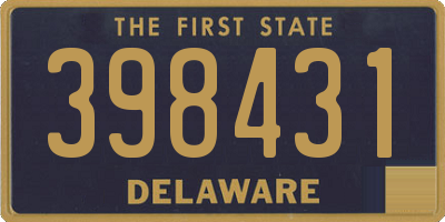 DE license plate 398431