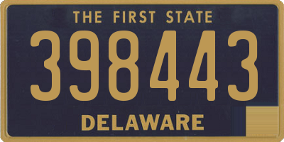 DE license plate 398443