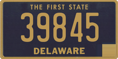 DE license plate 39845