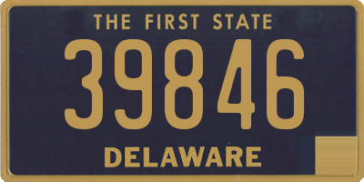 DE license plate 39846