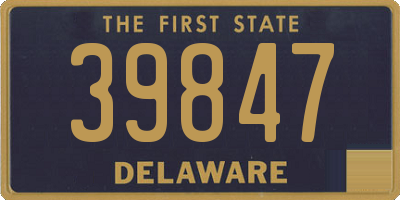 DE license plate 39847