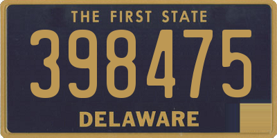 DE license plate 398475