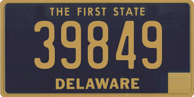 DE license plate 39849