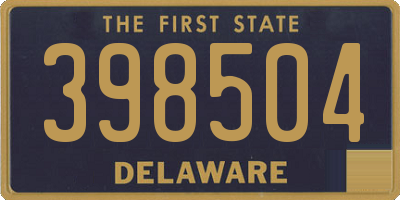 DE license plate 398504