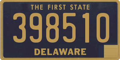 DE license plate 398510