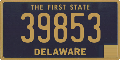 DE license plate 39853