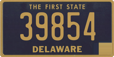 DE license plate 39854