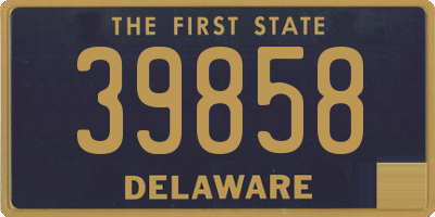 DE license plate 39858