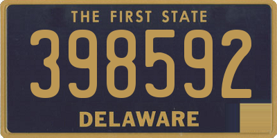 DE license plate 398592