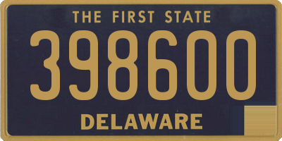 DE license plate 398600
