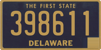 DE license plate 398611