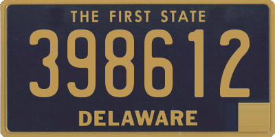 DE license plate 398612