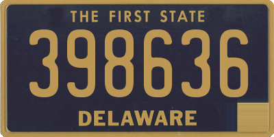 DE license plate 398636