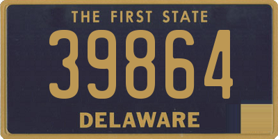 DE license plate 39864