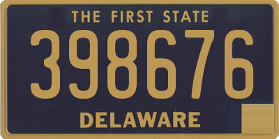 DE license plate 398676