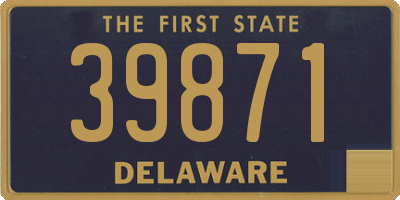 DE license plate 39871