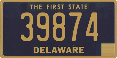 DE license plate 39874