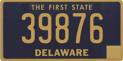 DE license plate 39876