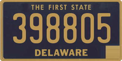 DE license plate 398805