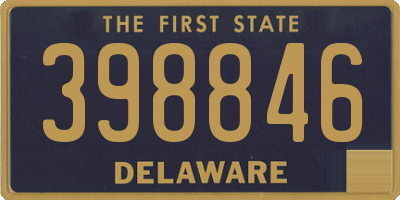 DE license plate 398846