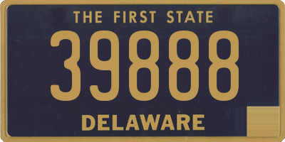 DE license plate 39888