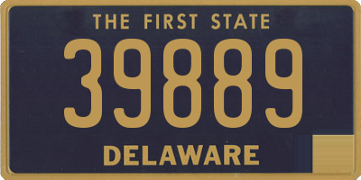 DE license plate 39889