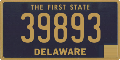 DE license plate 39893